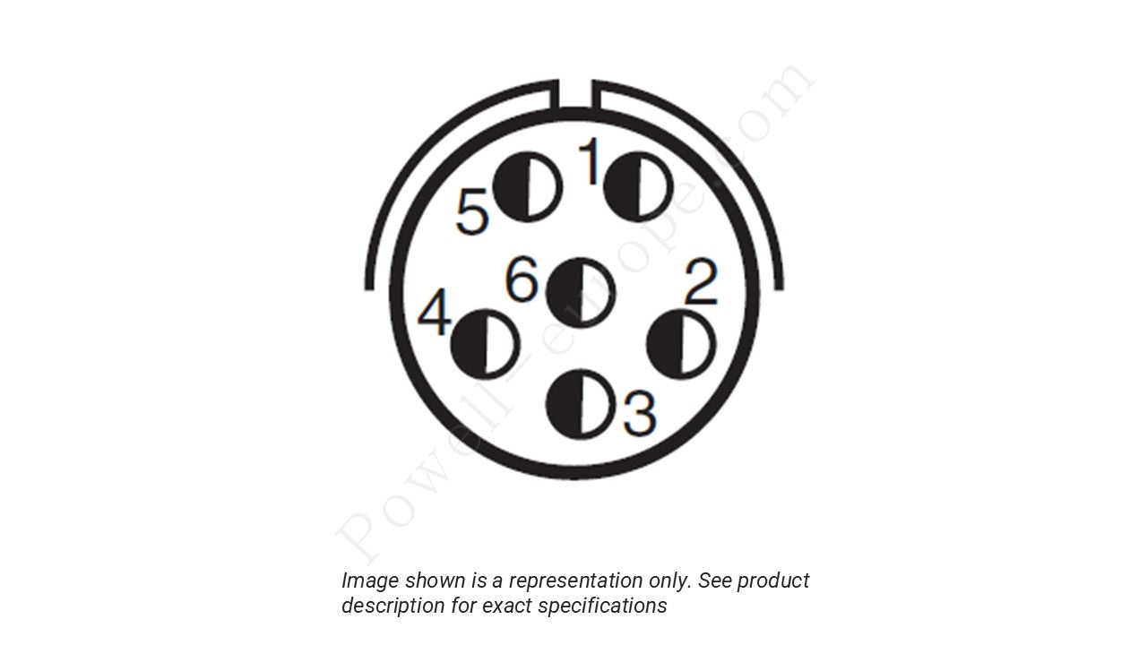 Image showing the insert arrangement and polarization of the Amphenol D38999/26WA35SB