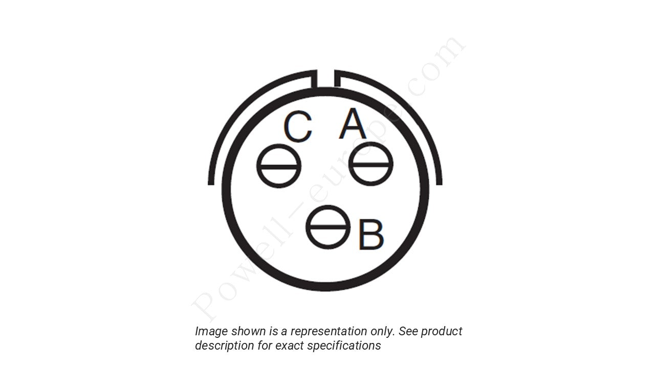 Image showing the insert arrangement and polarization of the Amphenol D38999/24TA98PA