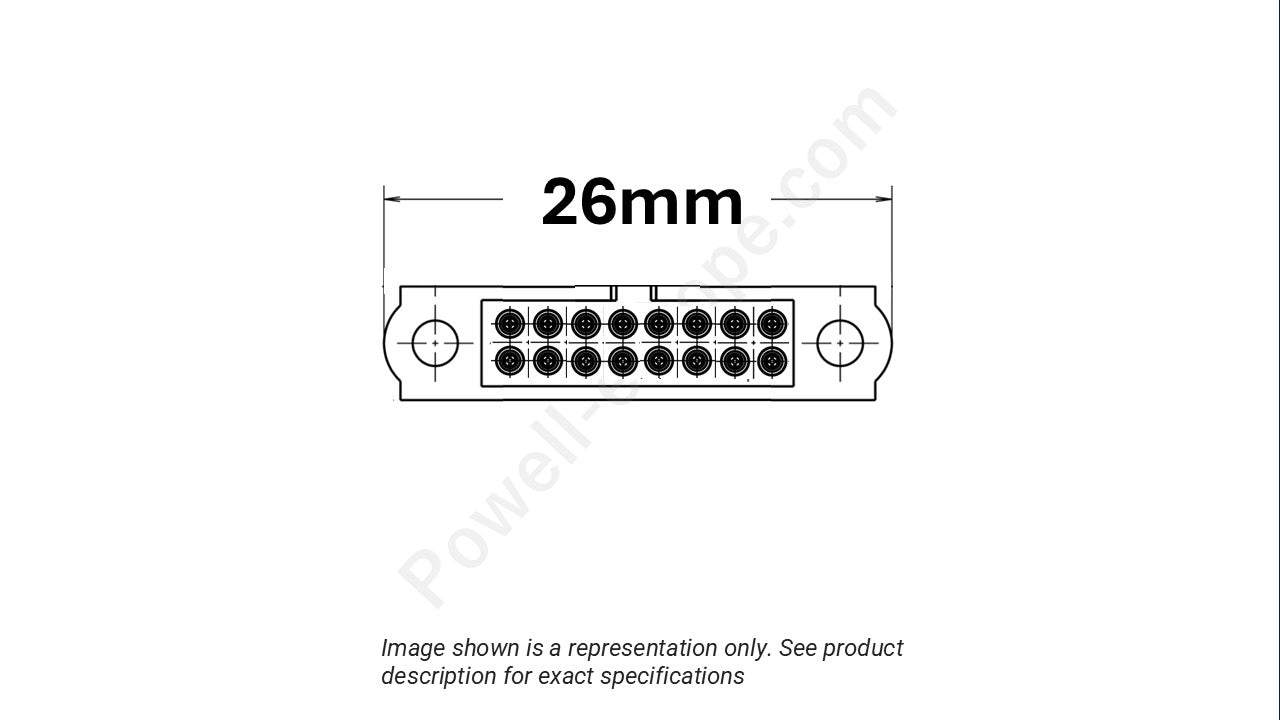 Image showing the arrangement of the contacts and width of the Harwin M80-4141698