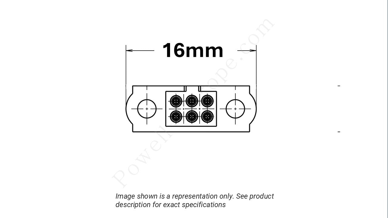 Image showing the arrangement of the contacts and width of the Harwin M80-4T10642F3