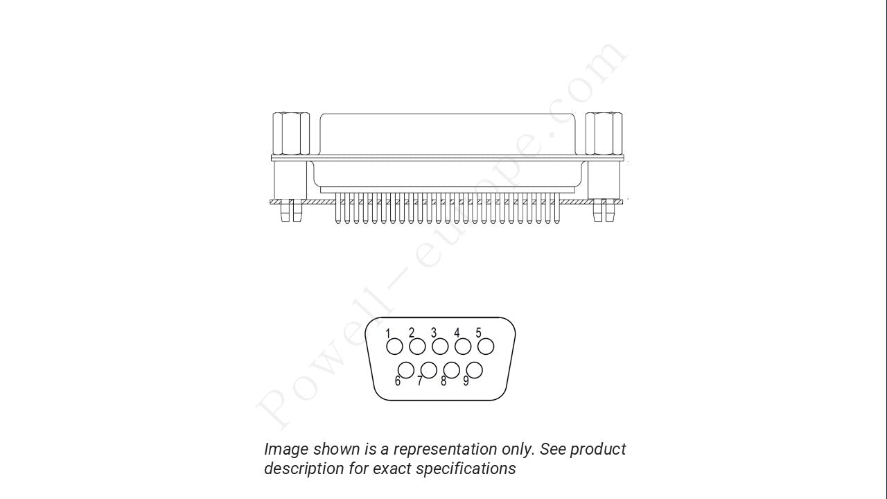 Image showing the insert arrangement and polarization of the Positronic MD9M3S000/AA