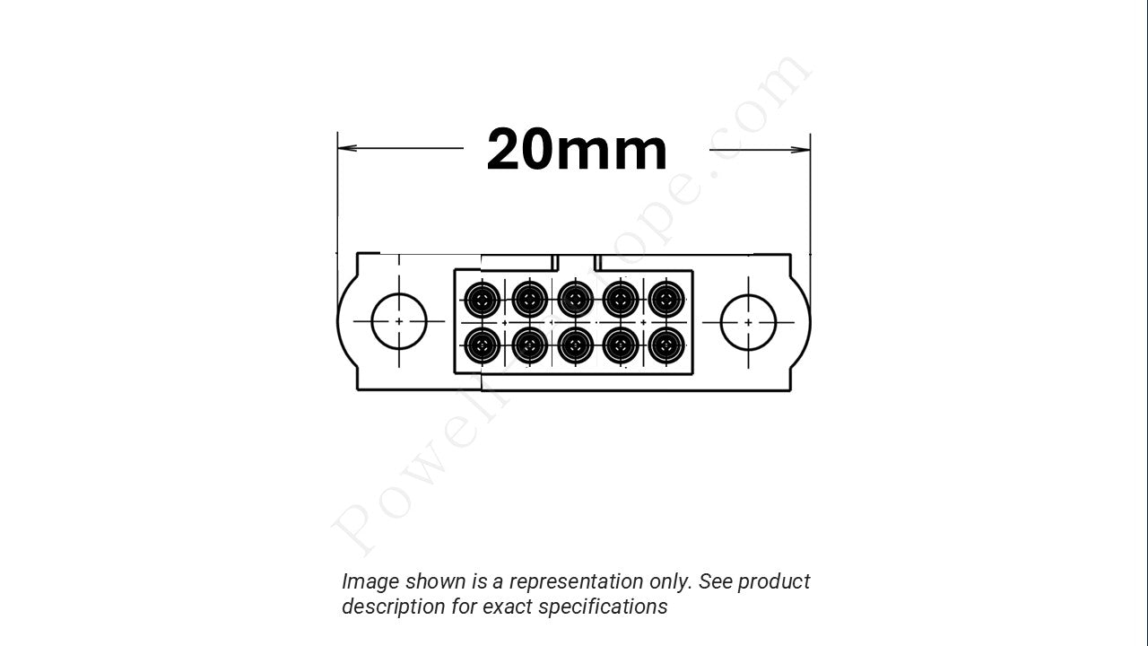 Image showing the arrangement of the contacts and width of the Harwin M80-4C11042FC
