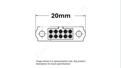 Image showing the arrangement of the contacts and width of the Harwin M80-4D11005FC