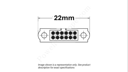 Image showing the arrangement of the contacts and width of the Harwin M80-4151298