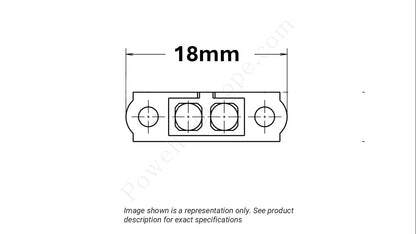 Image showing the arrangement of the contacts and width of the Harwin M80-4000000F8-02-321-00-000