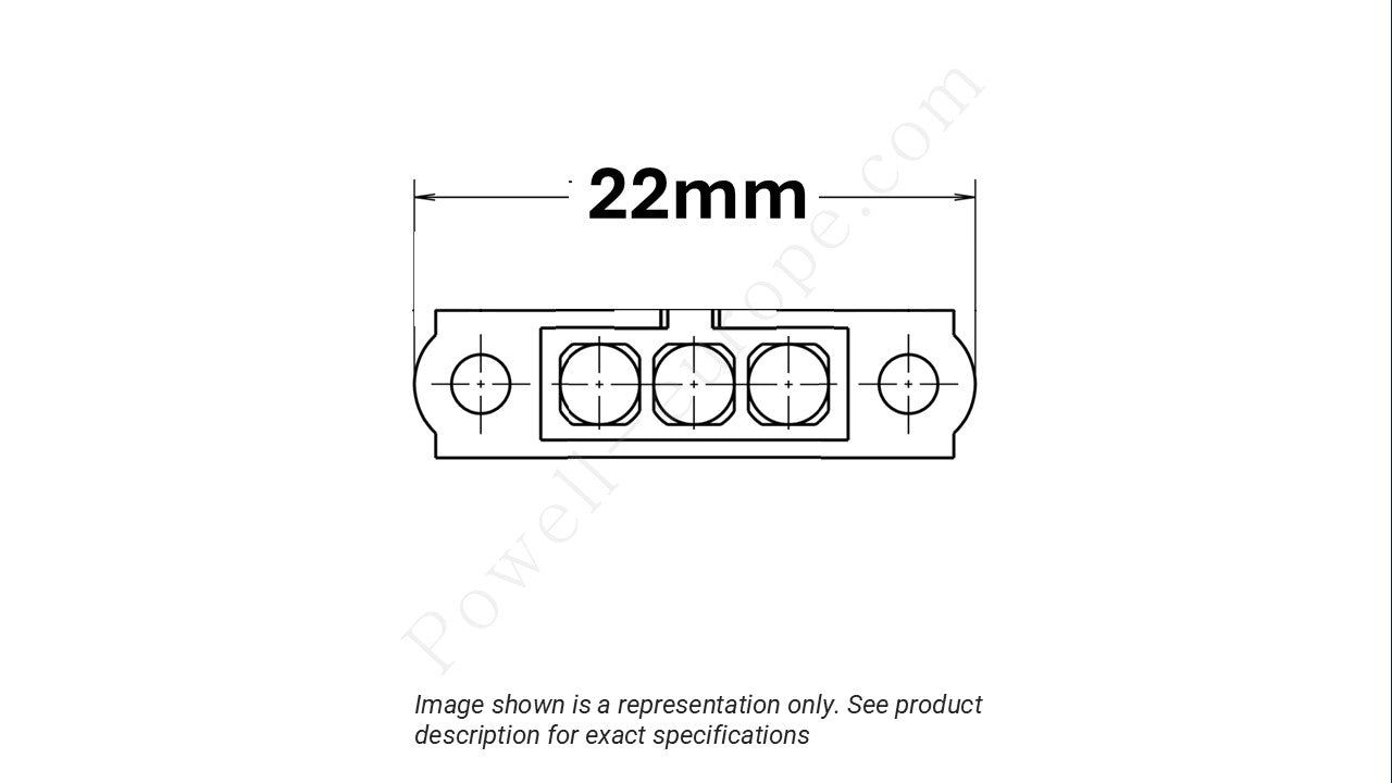 Image showing the arrangement of the contacts and width of the Harwin M80-4000000F1-03-327-00-000