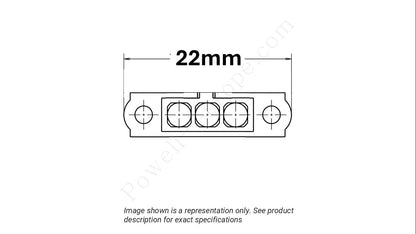 Image showing the arrangement of the contacts and width of the Harwin M80-4000000F1-03-329-00-000