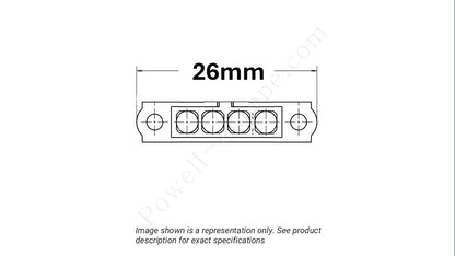 Image showing the arrangement of the contacts and width of the Harwin M80-4000000F1-04-327-00-000