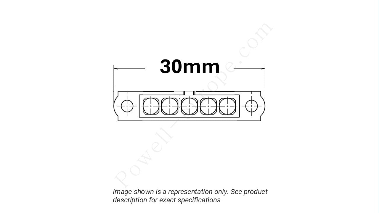 Image showing the arrangement of the contacts and width of the Harwin M80-4000000F1-05-326-00-000