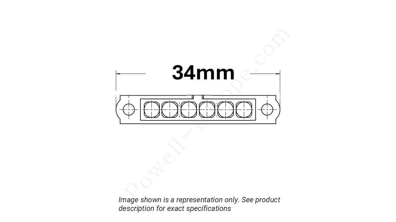 Image showing the arrangement of the contacts and width of the Harwin M80-4000000F1-06-329-00-000