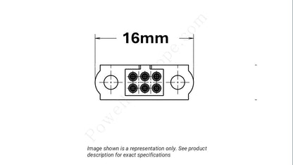 Image showing the arrangement of the contacts and width of the Harwin M80-4130698