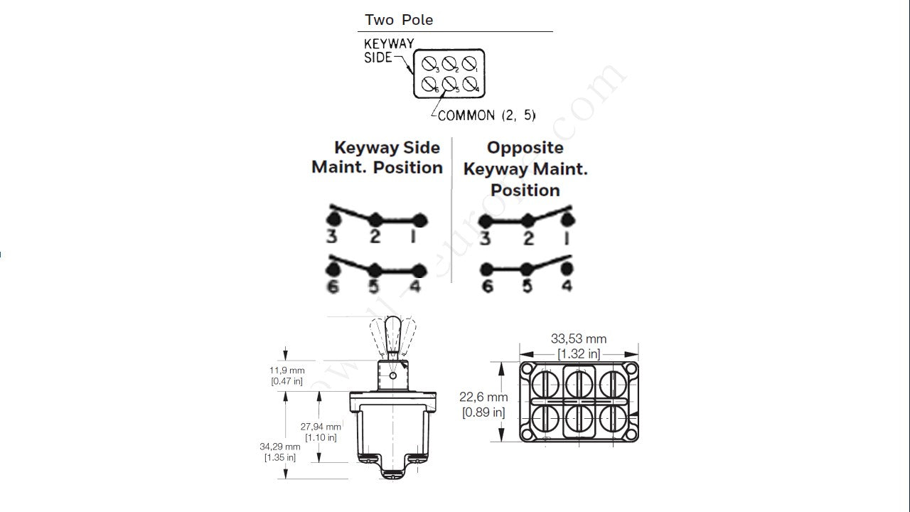 Honeywell TL switch arrangement and size of MS24659-23D-Honeywell