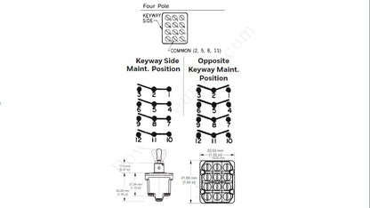 Honeywell TL switch arrangement and size of MS24525-30-Honeywell