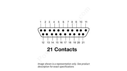 Image showing the insert arrangement and polarization of the Amphenol M83513/10-C03PP