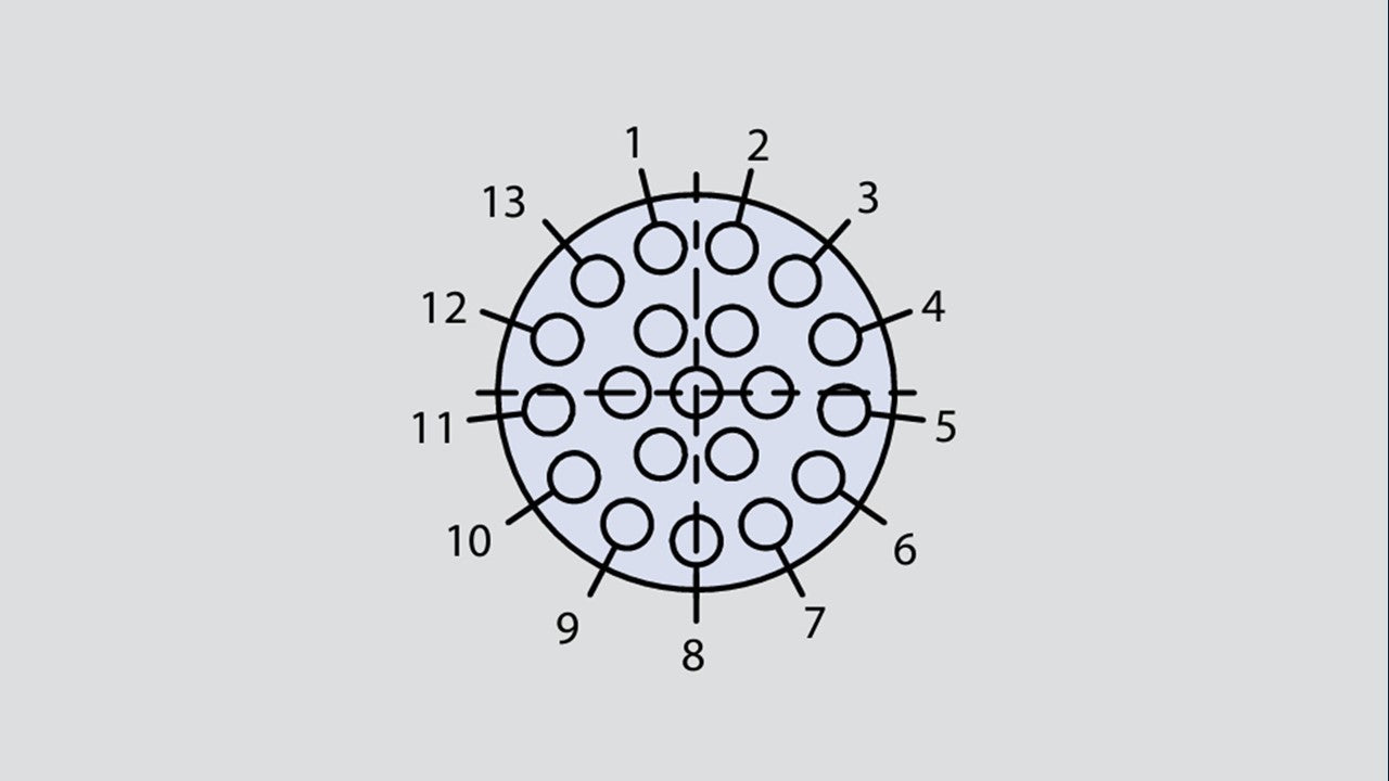 Insert arrangement of military connector in the form 12-220