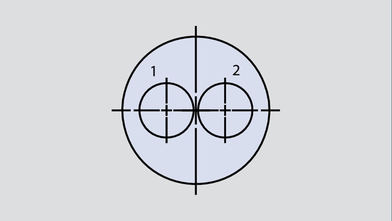 Insert arrangement of military connector in the form 12-2