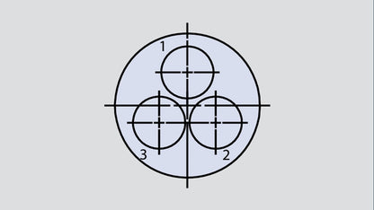 Insert arrangement of military connector in the form 12-3