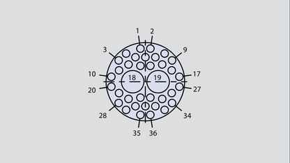 Image showing the insert arrangement of the Glenair 804-003-07ZNU14-206BB
