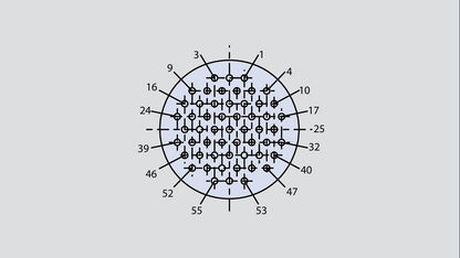 Image showing the insert arrangement of the Glenair 804-003-07ZNU14-55S
