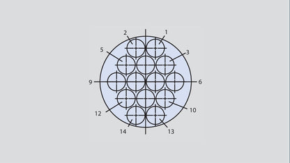 Image showing the insert arrangement of the Glenair 804-003-07ZNU15-14S