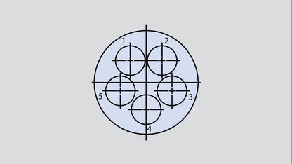 Insert arrangement of military connector in the form 16-5