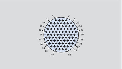 Insert arrangement of military connector in the form 17-85