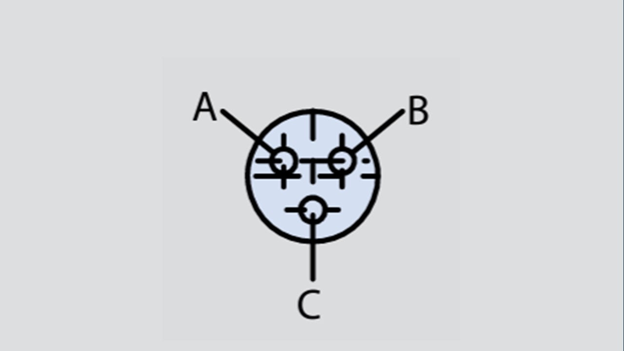 Insert arrangement of military connector in the form 5-3