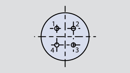 Insert arrangement of military connector in the form 6-4