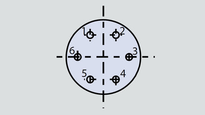 Image showing the insert arrangement of the Glenair 804-003-07ZNU6-6SA