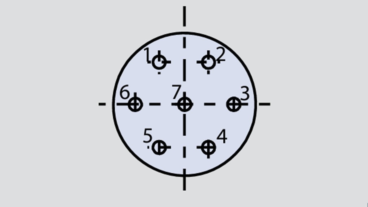 Insert arrangement of military connector in the form 6-7