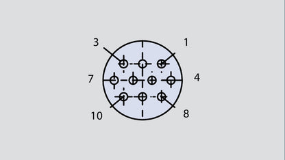 Insert arrangement of military connector in the form 7-10