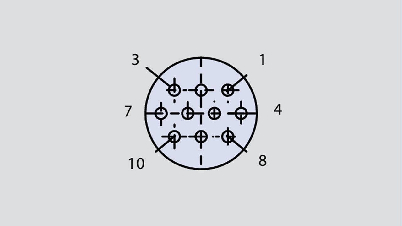 Insert arrangement of military connector in the form 7-10