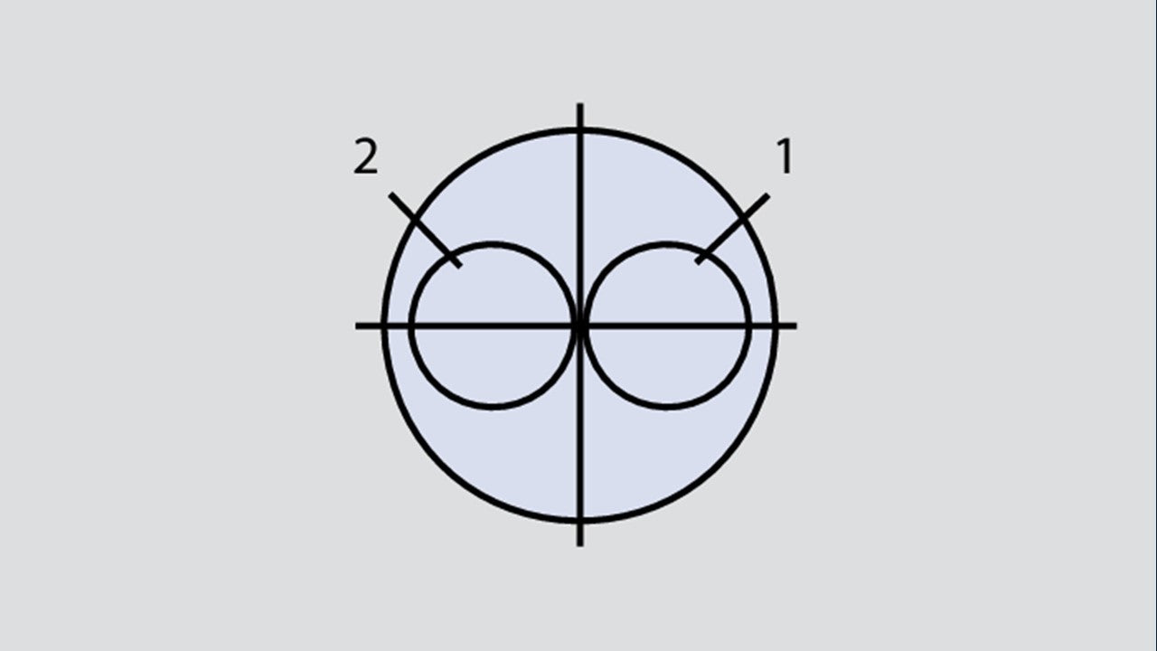 Insert arrangement of military connector in the form 8-2