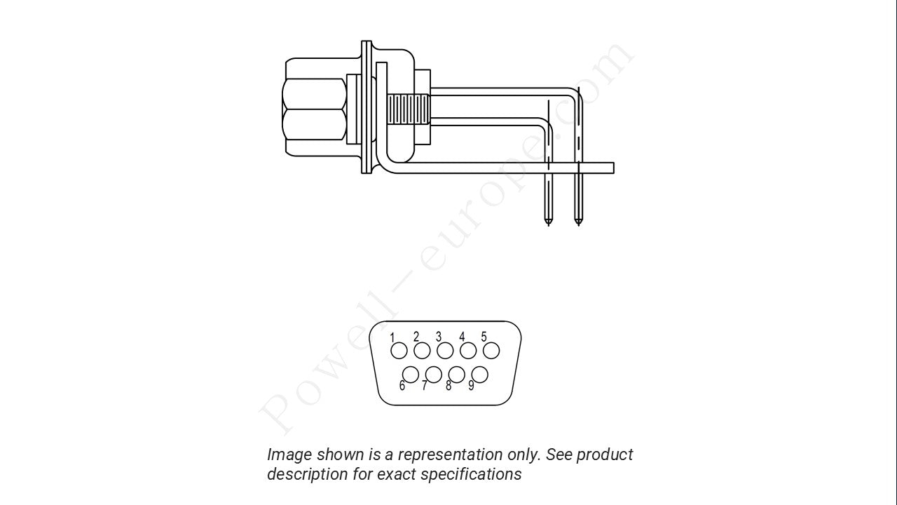 Image showing the insert arrangement and polarization of the Positronic MD9M40000/AA