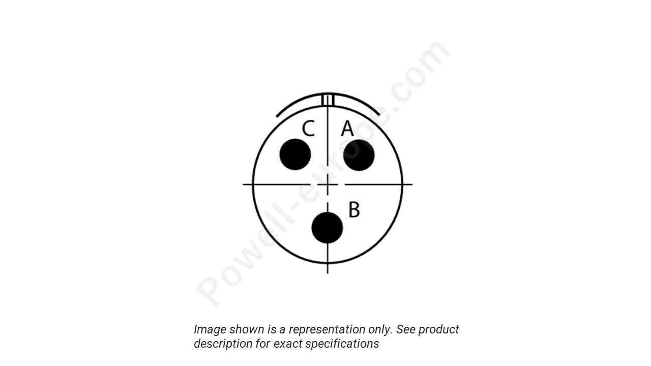 Image showing the insert arrangement and polarization of the Conesys D38999/26FA98BN