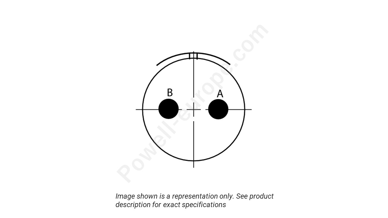 Image showing the insert arrangement and polarization of the Conesys D38999/26FB2AA