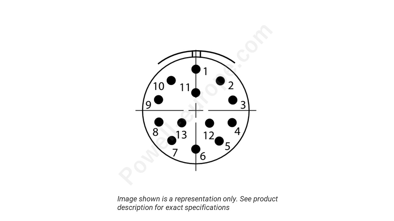 Image showing the insert arrangement and polarization of the Conesys D38999/26FB35AA
