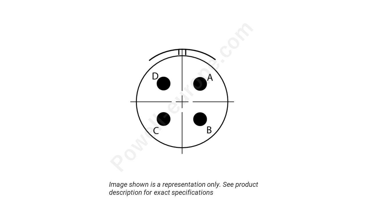 Image showing the insert arrangement and polarization of the Conesys D38999/26FB4AA