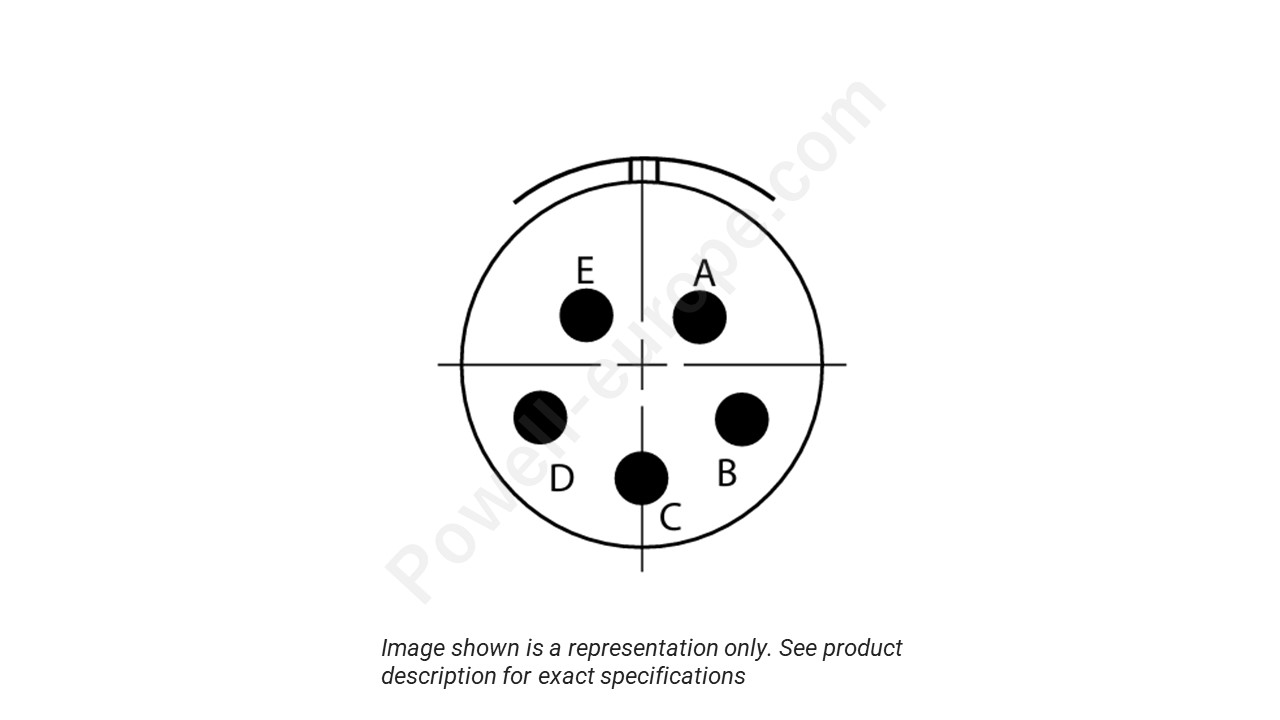 Image showing the insert arrangement and polarization of the Conesys D38999/26FB5AA