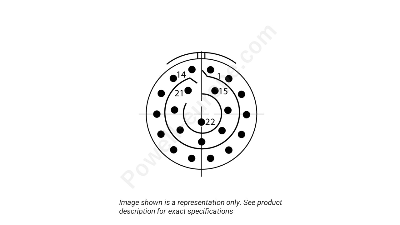 Image showing the insert arrangement and polarization of the Conesys D38999/26ZC35AA