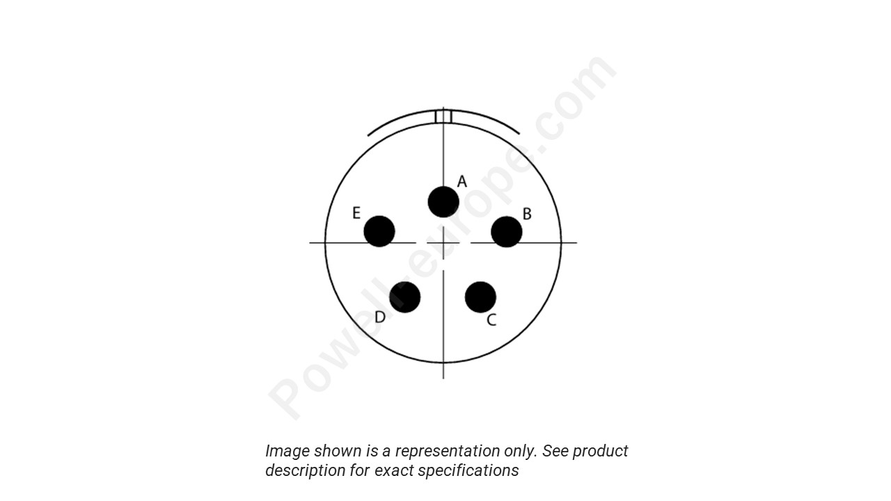 Image showing the insert arrangement and polarization of the Conesys D38999/26ZD5AA