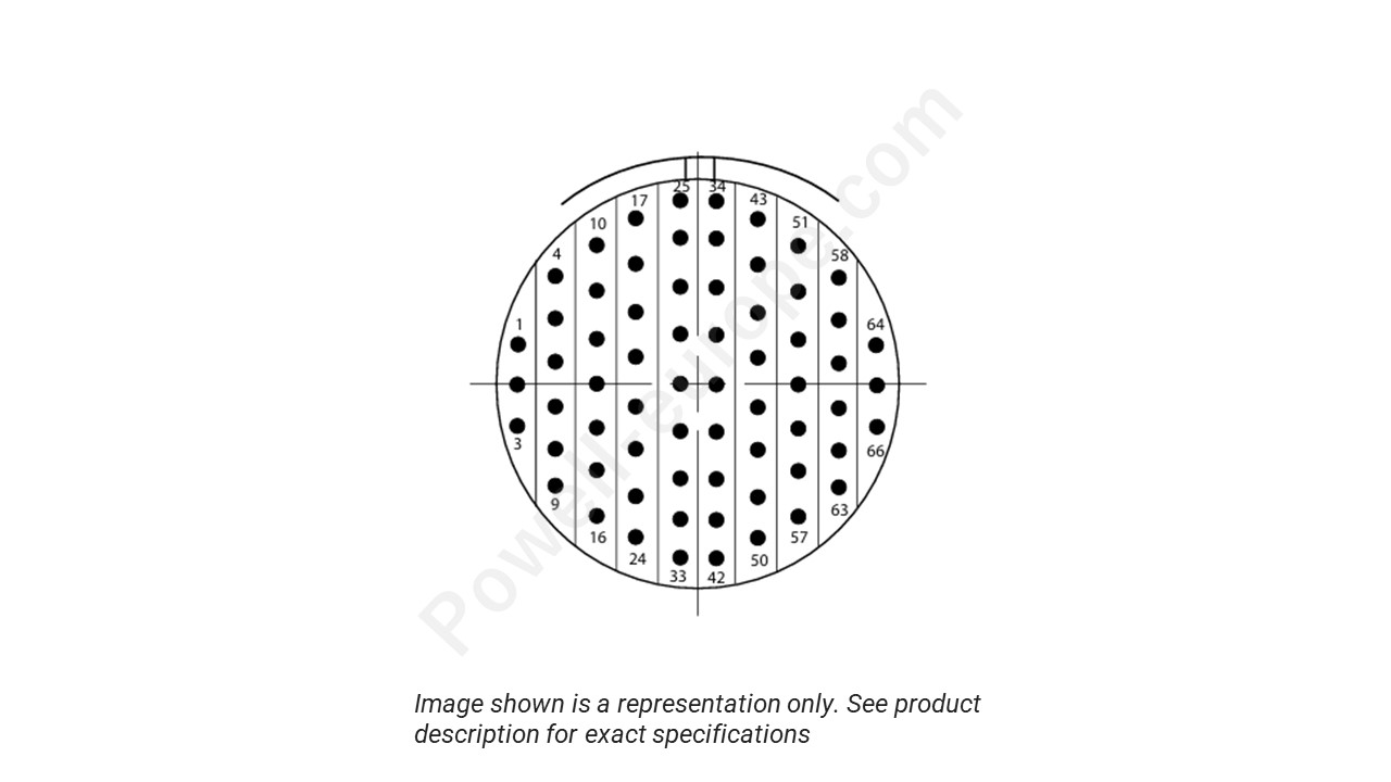 Image showing the insert arrangement and polarization of the Conesys D38999/26ZF35AN