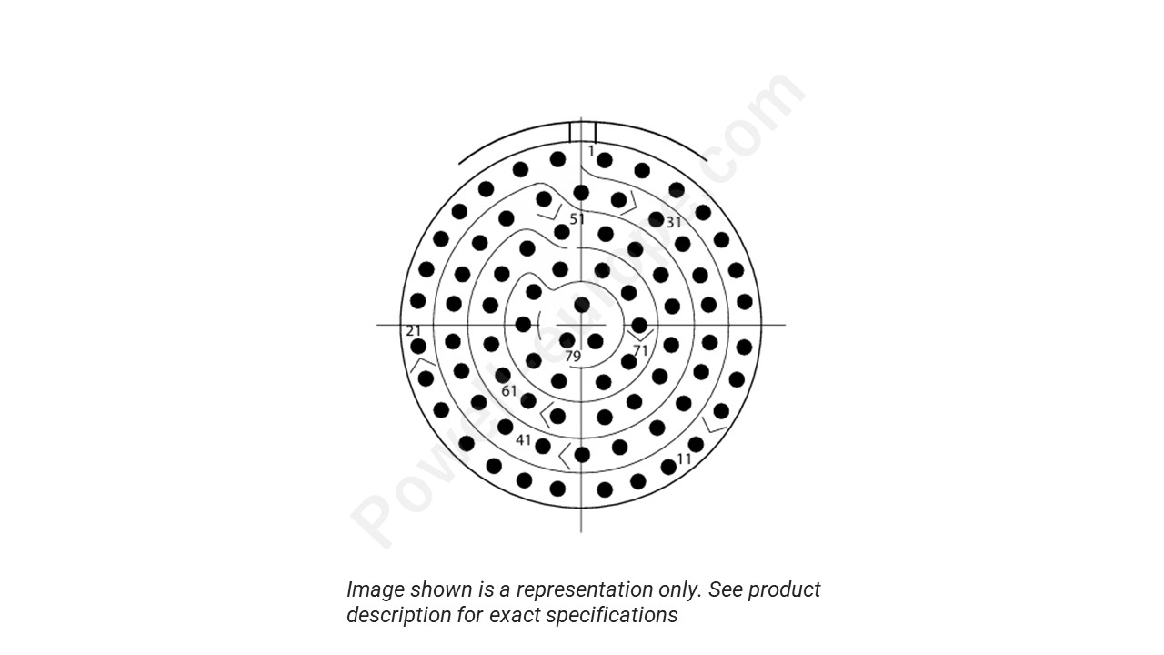 Image showing the insert arrangement and polarization of the Conesys D38999/26ZG35AN