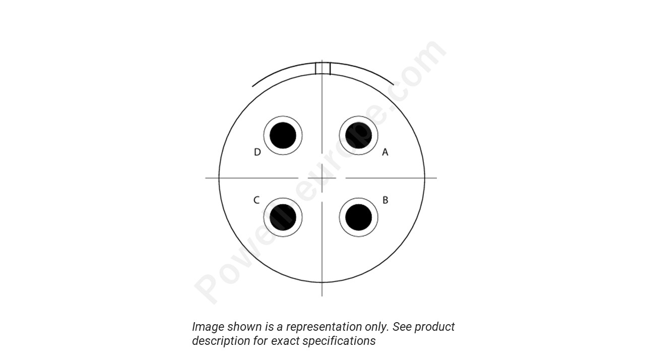 Image showing the insert arrangement and polarization of the Conesys D38999/26ZG75AA