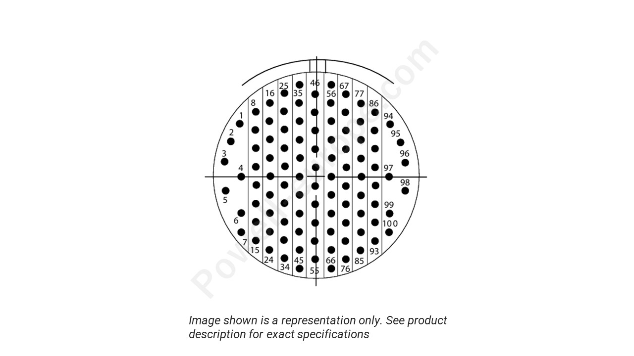 Image showing the insert arrangement and polarization of the Conesys D38999/26ZH35AN