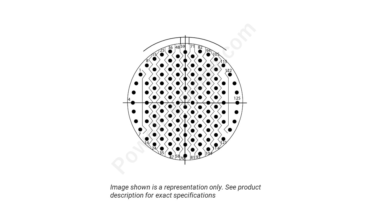 Image showing the insert arrangement and polarization of the Conesys D38999/26ZJ35AN