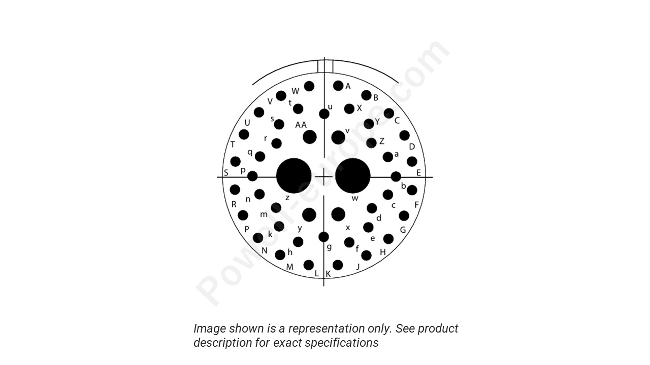 Image showing the insert arrangement and polarization of the Conesys D38999/26ZJ46AA
