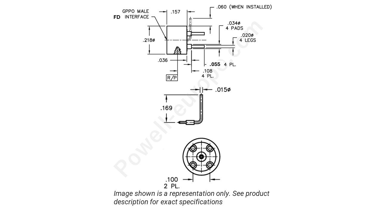 Image representing the style and polarization of the Corning Gilbert 0119-246-1-FD-100