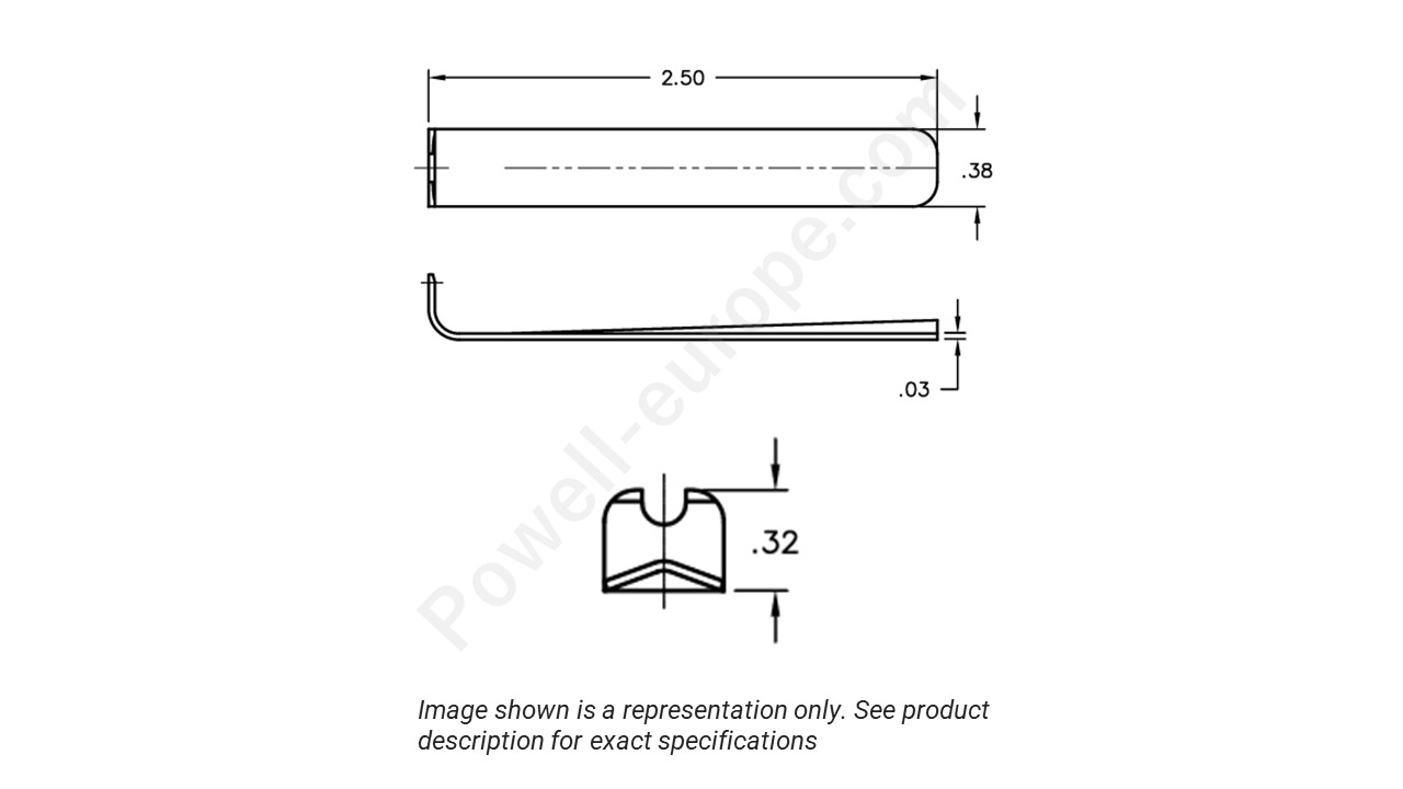 Image showing an extract of the 2D drawing of the Corning Gilbert A098-A99-01