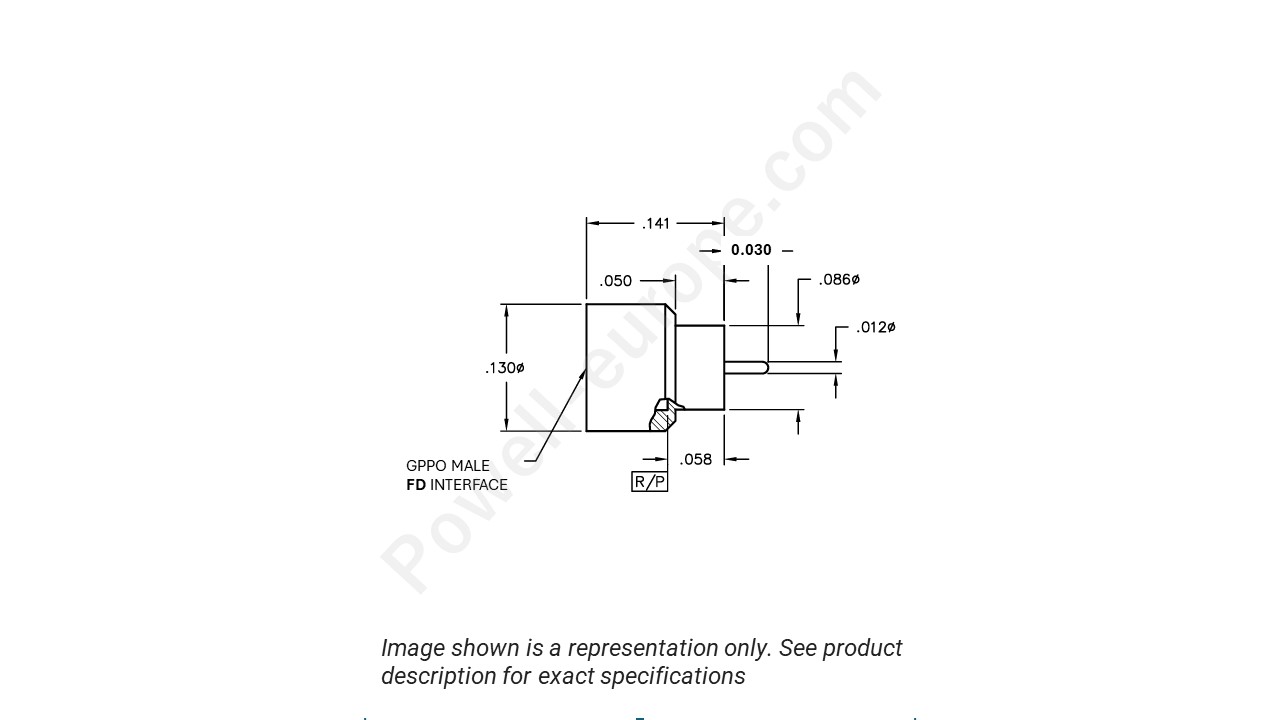 Image representing the style and polarization of the Corning Gilbert B007-M43-01-030-R
